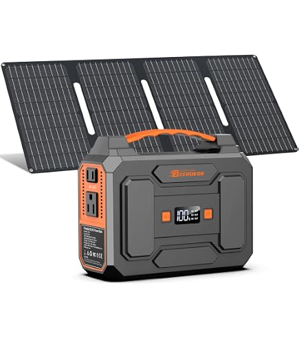 PORTABLE SOLAR GENERATOR　suaoki ソーラー60w Amazon.com: ZeroKor Portable Solar Generator 300W,Portable Power
